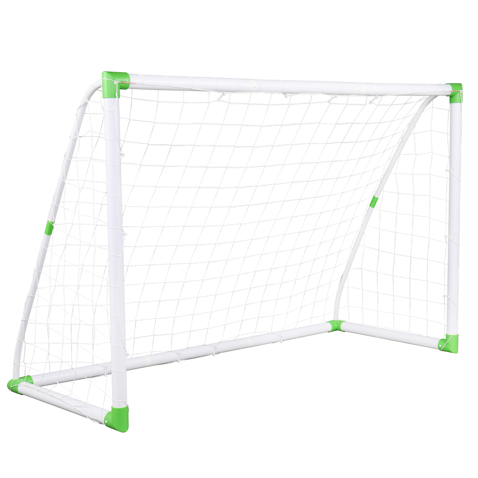 1.82m PVC Pipe Plastic Goal — White Green