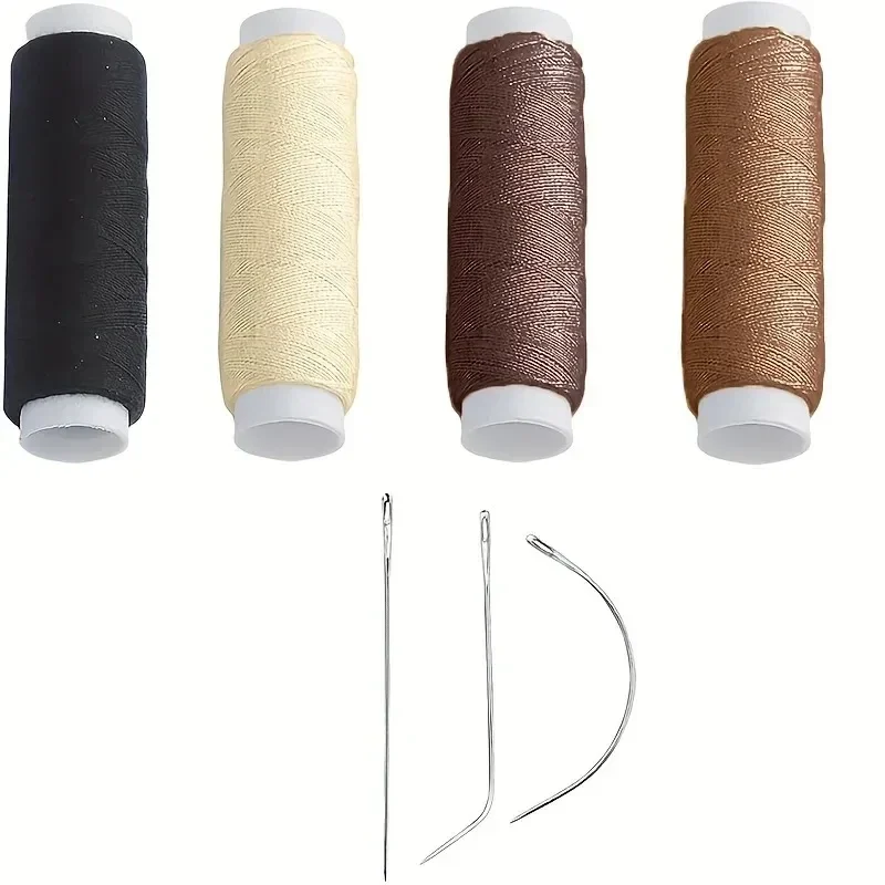 Hair weft sewing thread with C, I and J needles — representative supplier photograph